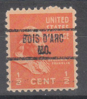 USA Precancel Vorausentwertungen Preo Locals Missouri, Bois D'Arc 734 - Precancels