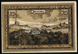 Notgeld Hohenfriedeberg, 25 Pfennig, Ortsansicht Mit Zwei Kirchen  - [11] Lokale Uitgaven