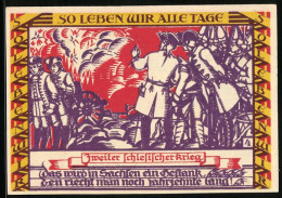 Notgeld Dessau 1921, 50 Pfennig, Preussische Armee Beim Zweiten Schlesischen Krieg  - [11] Emissions Locales