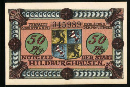 Notgeld Hildburghausen 1921, 50 Pfennig, Alte Frau Mit Ware Auf Dem Rücken  - [11] Emissions Locales