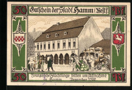 Notgeld Hamm /Westf. 1921, 50 Pfennig, Französische Flüchtlinge Bitten Um Aufnahme 1722  - [11] Local Banknote Issues