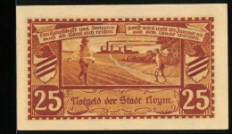 Notgeld Hoym 1921, 25 Pfennig, Bauern Bei Der Aussaat, Industriearbeiter Auf Dem Weg Zur Arbeit  - [11] Lokale Uitgaven