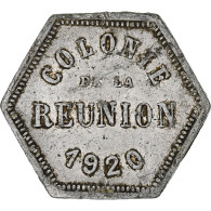 Réunion, 10 Centimes, 1920, Aluminium, TB+ - Other & Unclassified