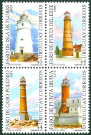 URUGUAY 2000 LIGHTHOUSES BLOCK OF 4** - Lighthouses