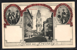 AK Freiburg / Breisgau, Schwabentor, Frauen In Trachten, Bürger In Trachten  - Freiburg I. Br.