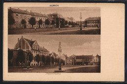 AK Aurich / Ostfriesland, Hotel Zum Schwarzen Bären Am Marktplatz  - Aurich