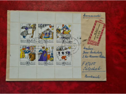 Lettre Allemagne RECOMMANDE AUE 1974  DDR BLOC  N° 1676 A 1681 RUSSISCHES - Other & Unclassified