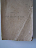 HERALDISME. ANUAIRE DU CONSEIL HERALDIQUE DE FRANCE AU 30 JUIN 1903. LIVRE A RELIER.  100_3914 A 100_3918 - 1901-1940