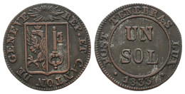 Genf Sol 1833  /2382 - Cantonal Coins