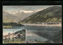 AK Zell Am See, Tumersbach, Hotel Bellevue, Ortsansicht Mit Kitzsteinhorn  - Sonstige & Ohne Zuordnung