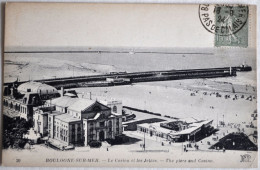 62 - BOULOGNE-SUR-MER - Le Casino Et Les Jetées - Boulogne Sur Mer