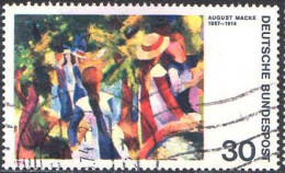 RFA Poste Obl Yv: 665 Mi:816 August Macke (Beau Cachet Rond) (Thème) - Modern