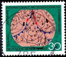 RFA Poste Obl Yv: 610 Mi:760 Internationale Meteorologische Zusammenarbeit (Beau Cachet Rond) (Thème) - Klimaat & Meteorologie