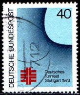 RFA Poste Obl Yv: 613 Mi:763 Deutsches Turnfest Stuttgart (cachet Rond) Dents Courtes (Thème) - Gymnastiek