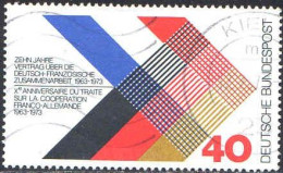 RFA Poste Obl Yv: 603 Mi:753 Vertrag über Deutsch-Französische Zusammenarbeit (cachet Rond) (Thème) - Stamps