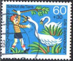 RFA Poste Obl Yv: 563 Mi:714 Jugendmarke Schützt Die Tiere (TB Cachet Rond) (Thème) - Swans