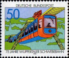 RFA Poste N** Yv: 730 Mi:881 Wuppertaler Schwebebahn (Thème) - Tramways