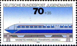 RFA Poste N** Yv: 688 Mi:839 Jugendmarke Magnetschwebezug Transrapid Modell (Thème) - Eisenbahnen