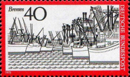 RFA Poste N** Yv: 638 Mi:788 Bremen Le Port (Thème) - Schiffe