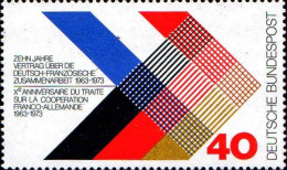 RFA Poste N** Yv: 603 Mi:753 Vertrag über Deutsch-Französische Zusammenarbeit Pli (Thème) - Briefmarken