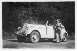 Photographie Amateur Vintage Snapshot Automobile Voiture Car Cabriolet - Automobiles