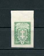Lithuania 1926 Mi. 270 XU Definitive Double Cross Imperforated MNH** - Litauen