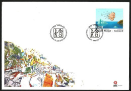 GREENLAND 2014 PAINTING BY ISAC BRANDT FDC. - FDC