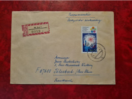 Lettre Allemagne RECOMMANDE AUE 1974  DDR BLOC ZEICHNUNGEN JUNGER PIONIERE - Sonstige & Ohne Zuordnung