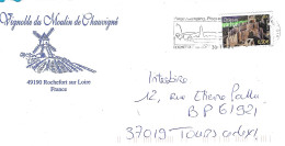 TIMBRE N°  3710 -  CHATEAU CATHARE  - TARIF DU 1 6 03 / 28 2 05 -  SEUL SUR LETTRE - FLAMME ROCHEFORT S/LOIRE 41- 2004 - Posttarife