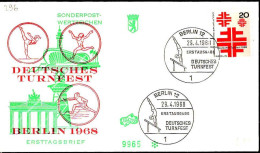 Berlin Poste Obl Yv:296 Mi:321 Deutsches Turnfest (TB Cachet à Date) Fdc Berlin 29-4-68 - 1948-1970