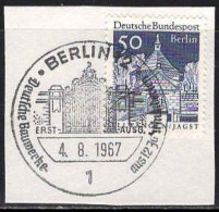 Berlin Poste Obl Yv:274 Mi:277 Schloßtor Ellwangen Jagst (TB Cachet à Date) Sur Fragment - Used Stamps