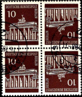 Berlin Poste Obl Yv:257a Brandenburgertor Berlin (TB Cachet Rond) Paire - Used Stamps