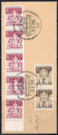 Berlin Poste Obl Yv:246-247 Edifices Allemands (TB Cachet à Date) Sur Fragment 5 Tbres - Gebruikt