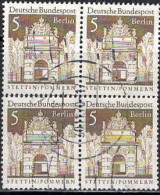 Berlin Poste Obl Yv:246 Mi:270 Berliner Tor Stettin Pommern Bloc De 4 (Beau Cachet Rond) - Gebruikt