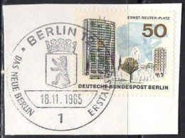 Berlin Poste Obl Yv:235 Mi:259 Ernst-Reuter-Platz (TB Cachet à Date) Sur Fragment - Oblitérés