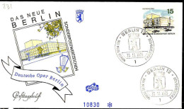 Berlin Poste Obl Yv:231 Mi:255 Deutsche Oper (TB Cachet à Date) Fdc Berlin 23-10-65 - 1948-1970