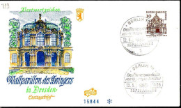 Berlin Poste Obl Yv:219 Mi:242 Pavillon Des Remparts Dresden (TB Cachet à Date) Fdc Berlin 13-3-65 - 1948-1970