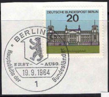 Berlin Poste Obl Yv:213 Mi:236 Berlin-Reichstagsgebäude (TB Cachet à Date) Sur Fragment 19-9-64 - Oblitérés