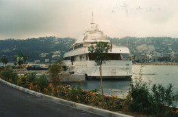 L - PHOTO ORIGINALE - BATEAU - ALPES MARITIMES - GOLFE JUAN - YACHT ABDUL AZIZ - Bateaux