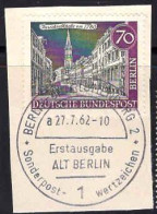 Berlin Poste Obl Yv:204 Mi:226 Parochialkirche Um 1780 (TB Cachet à Date) Sur Fragment - Used Stamps