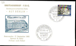 Berlin Poste Obl Yv:201 Mi:223 Schloss Bellevue Um 1800 (TB Cachet à Date) Fdc Berlin 17-9-62 - 1948-1970