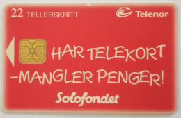 Norway 22 Unit Chip Card - Solofondet - Norvège