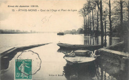 CPA Essonne > Athis Mons - Crue De Janvier 1910 - Quai De L'Orge Et Pont De Lyon - Athis Mons