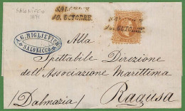 Ad0986 - AUSTRIA Levant - Postal History - COVER From SALONIQUE 1871 - Andere & Zonder Classificatie