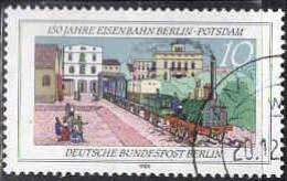 Berlin Poste Obl Yv:783 Mi:822 150.Jahre Eisenbahn Berlin-Potsdam (Beau Cachet Rond) - Used Stamps