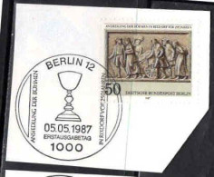 Berlin Poste Obl Yv:745 Mi:784 Ansiedlung Der Böhmen In Rixdorf (TB Cachet à Date) 5-5-87 Sur Fragment - Used Stamps