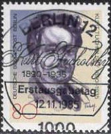 Berlin Poste Obl Yv:710 Mi:748 Kurt Tucholsky Ecrivain (TB Cachet à Date) 12-11-85 - Gebraucht