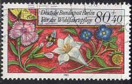 Berlin Poste Obl Yv:706 Mi:746 Enluminure Insectes & Fleurs (cachet Rond) - Gebraucht