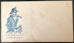 U.S.A, Civil War, Patriotic Cover - "A Rebel Attack On Pickin's" - Unused - (C567) - Marcofilie