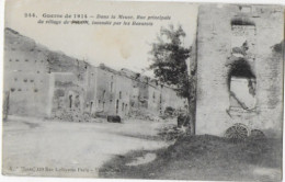 55 PILON (Meuse) Rue Principale Du Village Incendié Par Les Bavarois Guerre De 1914 Circulé 1917 Edit. Hoste N°244 - Other & Unclassified